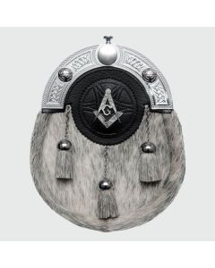 Grey Dress Sporran with Masonic Crest