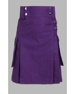 One Color Utility Kilt With Two Pockets
